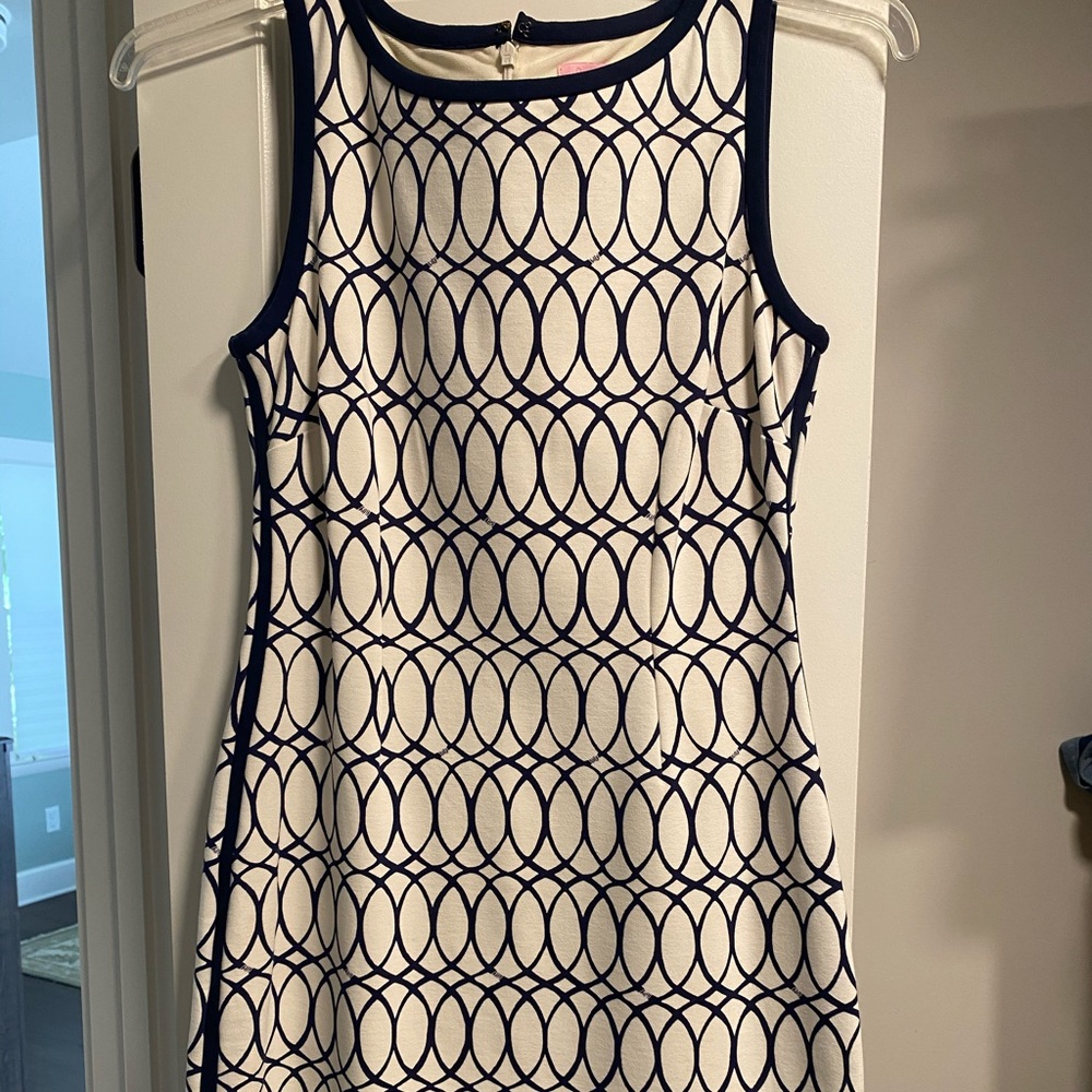Lily Pulitzer blue and cream dress Small